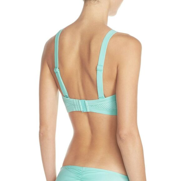 PROFILE BLUSH Gottex Caught in the Net high neck underwire bikini top Sz S D Cup - Picture 5 of 8